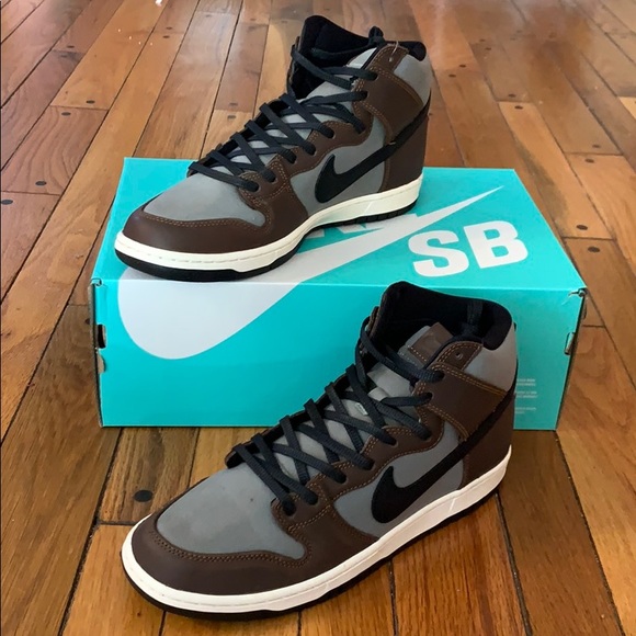 nike sb dunk high pro baroque brown